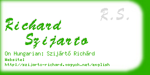 richard szijarto business card