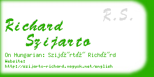 richard szijarto business card